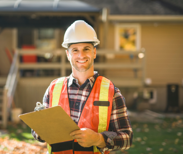 Certified inspector with clipboard ready for full home inspection - Best Inspector LA