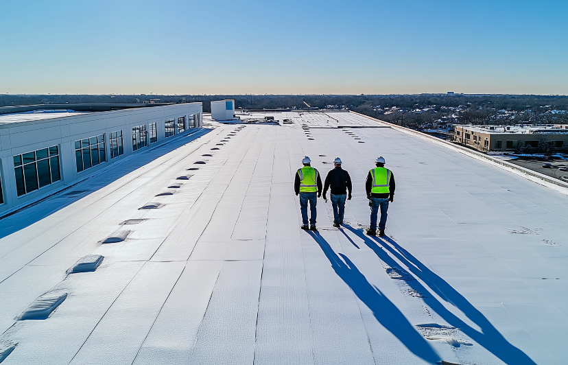 Exterior view during commercial property inspection by Best Inspector LA