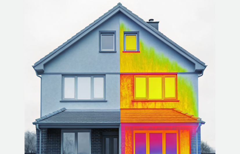Inspector using infrared camera for moisture and insulation issues in Los Angeles