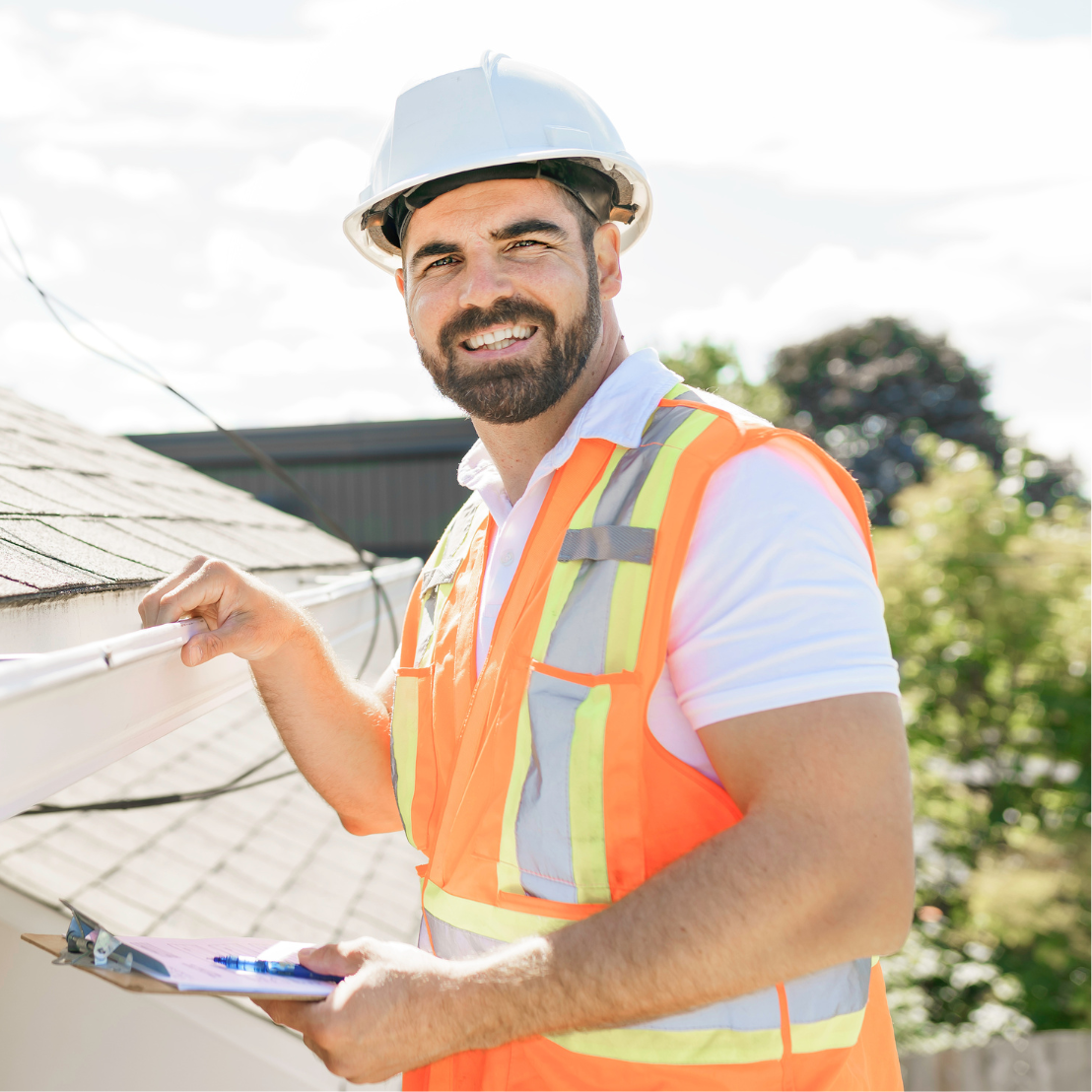 Los Angeles property inspector reviewing roofing condition